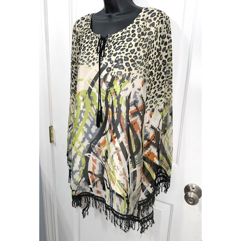 R Cinco Ranch Multi Colored tunic Top - Picture 2 of 6
